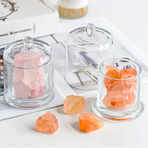 Parts Sold Separately Glass Cloche Design Lid Factory Direct Supplier Customized Clear Empty Luxury Glass Dome Candle Jar