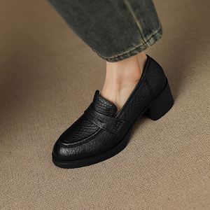 Mocasines de Mujer Primavera-Verano 2025, Nuevos, de Alta Calidad, con Cordones Cuadrados, Transpirables, Ligeros, Antideslizantes, Zapatos de Tacón Alto para Oficina y Trabajo - Product Image 5