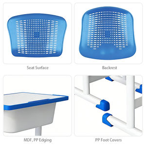 Ensemble bureau et chaise personnalisables et confortables <span class=keywords><strong>pour</strong></span> <span class=keywords><strong>étudiant</strong></span>s, <span class=keywords><strong>pour</strong></span> une utilisation en classe au primaire, au collège et au lycée, avec instructions d'installation - Product Image 3