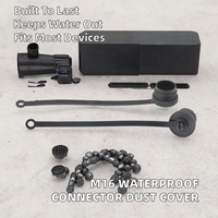 Connecteur étanche Svlec M12 7/8 DIN avec capuchon anti-poussière, prise mâle/femelle IP67, boîtier en plastique et laiton plaqué or, application signalétique
