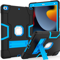 Étui antichoc à 3 couches pour iPad 10.2 7e 8e 9e génération 2019 2020 2021 avec support pliable en silicone et PC Armor OEM ODM