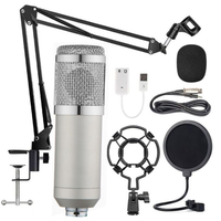 Microphone à condensateur omnidirectionnel sans fil de haute qualité BM800 pour podcasting, studio et enregistrement vocal