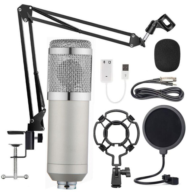 High Quality Wireless Handheld Omni-directional Metal Condenser Microphone BM800 for Podcasting Studio Voice Recording