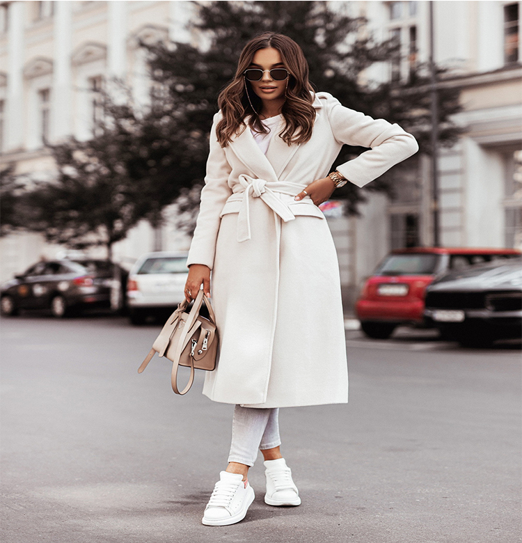 Winter Luxury Ladies Long Wool Trench Coat - 100% Cashmere, Handmade, Plus Size, Eco-Friendly - Women's Coats for Autumn Winter Luxury Ladies Long Wool Trench Coat - 100% Cashmere, Handmade, Plus Size, Eco-Friendly - Women's Coats for Autumn