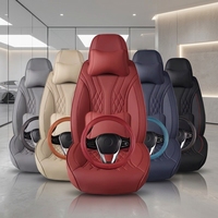 Housses de siège de voiture universelles en cuir Nappa imperméable de luxe, style professionnel, toutes saisons, ensemble complet