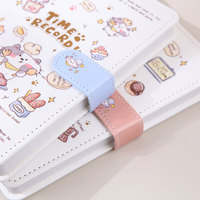 Carnet de notes à couverture rigide en polyuréthane, style guérison, avec motifs d'animaux mignons, relié par fil, très esthétique, cadeau quotidien pour étudiants