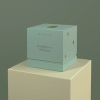 Boîte d'emballage de bougies personnalisée de luxe avec logo, boîte cadeau magnétique mate pour bougies parfumées, boîte en carton rigide de luxe avec mousse
