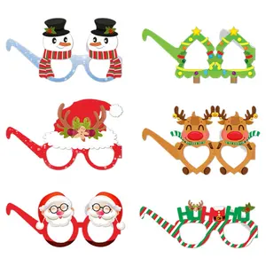 Gafas de fiesta de Navidad Niños Adultos Gafas de papel para decoración navideña