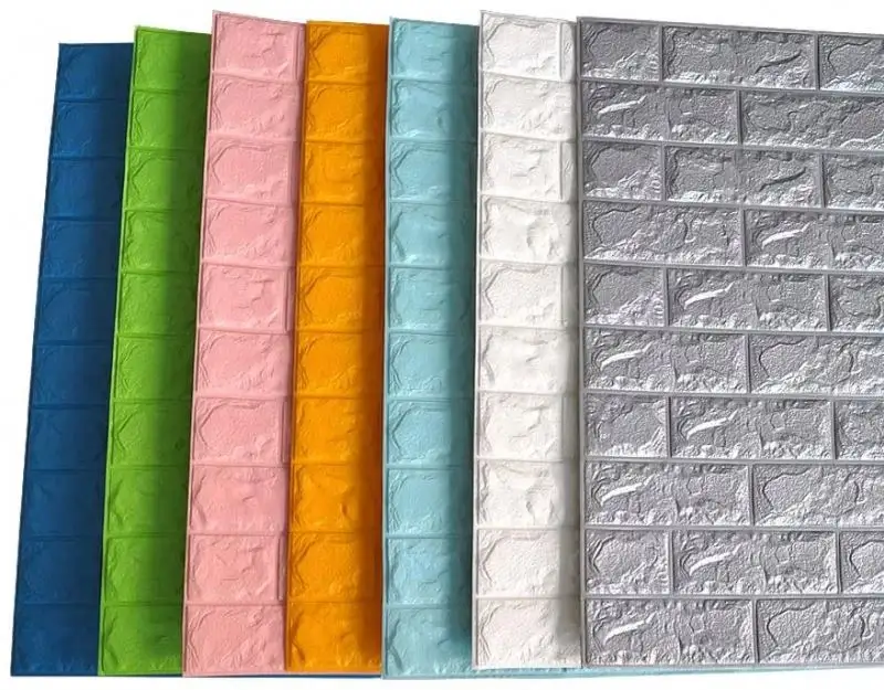 Großhandel Tapeten 130 Packungen Art3d 3D Tapeten/Wand beschichtung Selbst klebende PE-Schaum-Aufkleber platten für TV-Wände und Decken