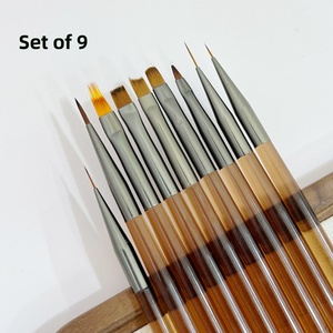 Nail <b>Brush</b> Set 9 Pack Nail Brushn Pull Pen Painting Flower Pen Nail Art DIY Factory Wholesale Customized - Product Image 3