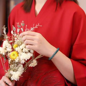 กำไลหยกเจไดต์สีน้ำเงินธรรมชาติทรงกลม แฟชั่นสำหรับทั้งชายและหญิง ขายส่ง SL121/SL122/SL123 - Product Image 5
