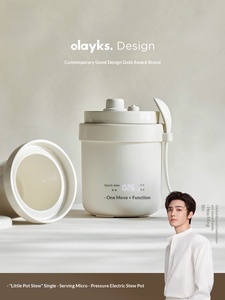 Olayks OLK-DDB06A <span class=keywords><strong>Mijoteuse</strong></span> Électrique en Céramique 0,63 L avec Fonction Cuisson du Riz et Maintien au Chaud pour Usage Domestique - Product Image 1