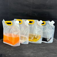 Rts 1.5 Litres Transparent Boisson Bec D'eau Poche Réutilisable Utilisation Extérieure Gaz Potable Bec Pochettes Sac Alcoolisé