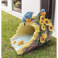 Décoration de jardin en résine, modèle d'oiseau colibri réaliste peint à la main, déviateur de descente d'eau de pluie, décoration extérieure pour la maison, gouttière