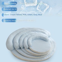 Nouveau tapis rafraîchissant pour animaux de compagnie pour l'été, rembourré de billes de glace, respirant, rond, pour chien et chat