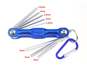 Juego de <span class=keywords><strong>Llaves</strong></span> Hexagonales y Torx Plegables de Bolsillo, 7/8 Piezas, con Marco de Aluminio, Juego de Herramientas Manuales Universales para Reparación y Ensamblaje - Product Image 6