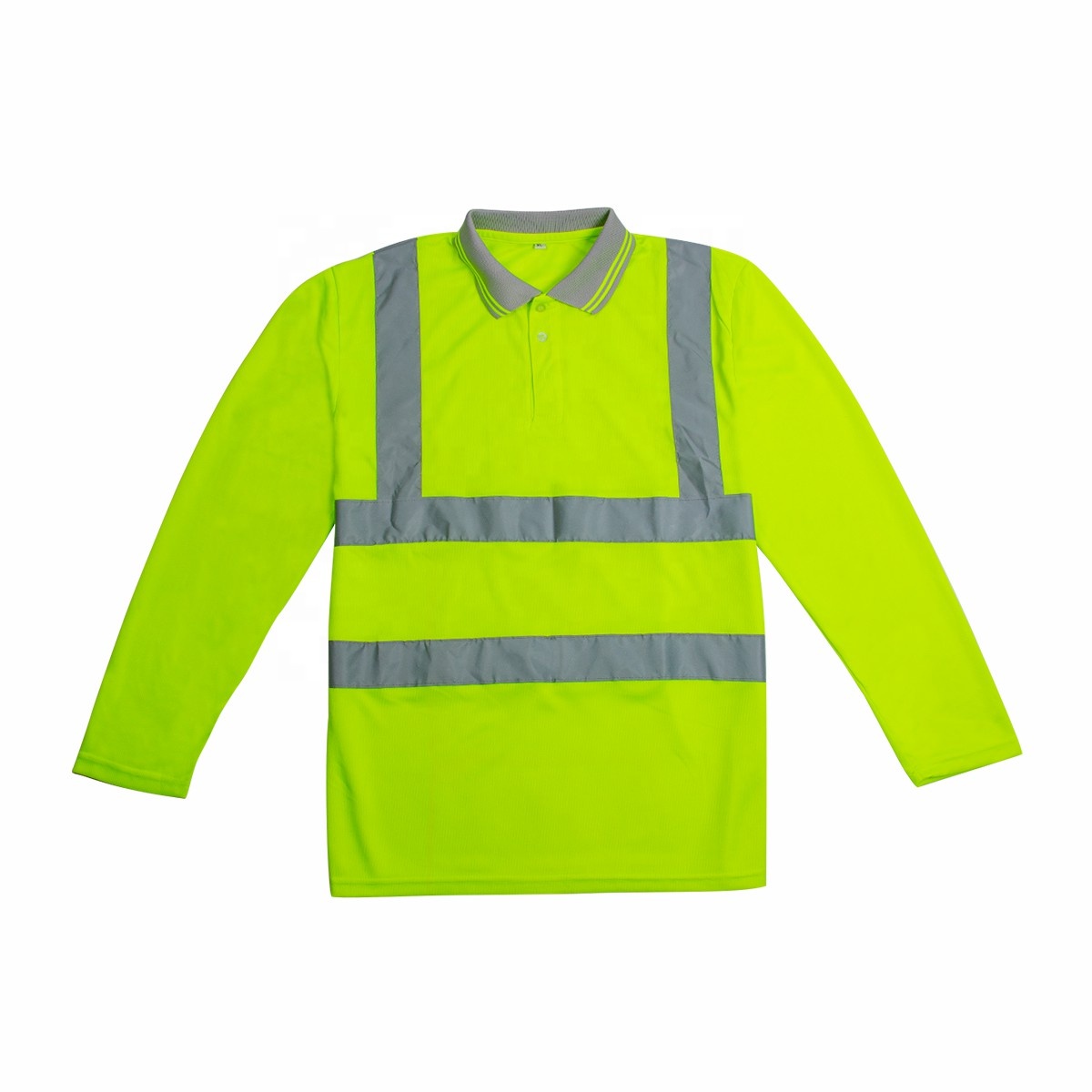 Высоковидимая Защитная футболка-поло, специальная Светоотражающая футболка с длинным рукавом