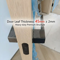 Portes intérieures en bois massif sans peinture pour chambre à coucher, rénovation de maison familiale, design léger, isolation acoustique, garantie 5 ans