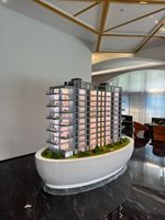 Maqueta Arquitectónica Personalizada de Edificio, Maqueta de Mesa de Arena de Edificio Comercial para Exhibición en Sala de Exposiciones Inmobiliarias