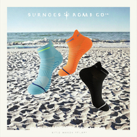 Chaussettes de sport respirantes et rembourrées pour hommes, avec compression et protection de la cheville, idéales pour la course à pied, pour jeunes, avec revers tricoté pour l'automne.