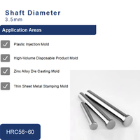Pasador Expulsor de 3.5mm Estándar HASCO HRC56~60, Piezas de Precisión para Mecanizado CNC, Marca Yu Laotou, Certificado ISO 9001, Varilla de Empuje de Plástico