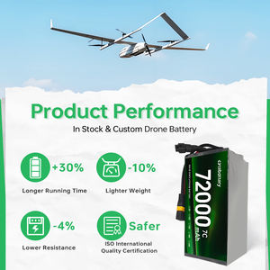بطاريات الطائرات بدون طيار ذات الحالة الصلبة 18S 6S 24S ، 12 مللي أمبير في الساعة ، مناسبة للطائرات بدون طيار الزراعية FPV. - Product Image 3
