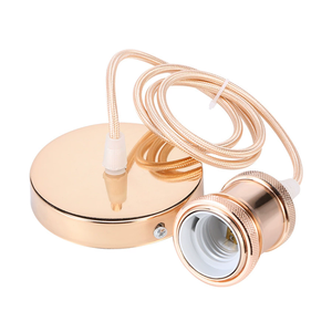 Retro Gold/Silver/Rose Gold Pendant Chandelier Light Fixture with Aluminum Alloy <strong>Suspension</strong> E27 Screw Base <strong>Wired</strong> Socket - Product Image 6