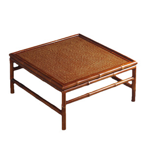 Handmade Rattan <b>Coffee</b> <b>Table</b> Red <b>Bamboo</b> Square Low Tea <b>Table</b> For Living Room Indoor Use - Product Image 5