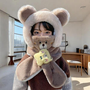 Ensemble <span class=keywords><strong>Bonnet</strong></span> et Écharpe pour Enfants d'Extérieur, Hiver, Coupe-Vent, <span class=keywords><strong>Bonnet</strong></span> en Peluche Chaud pour Bébé, Garçon et Fille, <span class=keywords><strong>Bonnet</strong></span> Mignon avec Protection des Oreilles, Dessins Animés - Product Image 3