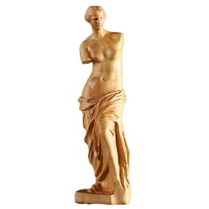 Decoración moderna para el hogar hermosa talla de boj <span class=keywords><strong>Venus</strong></span> escultura personalizada de madera maciza mujer occidental hecha a mano para Interior - Product Image 1