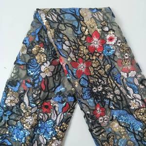 De Lujo tul Africana lentejuelas bordado tela neta tissu de luxe 2019 - Product Image 2