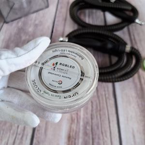 Usine personnalisée, double narguilé acrylique en verre portable avec lumière laser, - Product Image 3