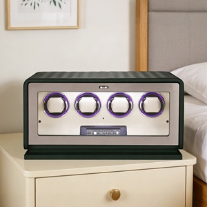 Estuches para Relojes Mecánicos de Cuero para 4 Relojes <span class=keywords><strong>Automáticos</strong></span>, Caja Giratoria con Pantalla Táctil LCD Inteligente - Product Image 2