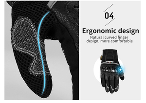 Gants extensibles pour vélo et moto Fonction d'écran tactile Gants de motard de protection pour sports de plein air Gym pour cyclisme Ski - Product Image 5