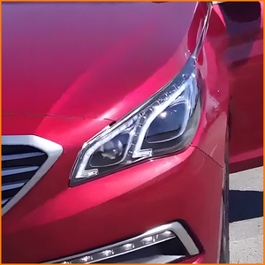Faro a LED con Proiettore Bi-LED Stile <span class=keywords><strong>Mercedes</strong></span> W212 per Hyundai Sonata 9a Generazione <span class=keywords><strong>2015</strong></span>-2017, con DRL e Alloggiamento Fumé - Product Image 4