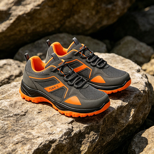 Nuevos Zapatos Deportivos y para Caminar para Hombre, Color <span class=keywords><strong>Naranja</strong></span>, Transpirables, con Cordones, para Todas las Temporadas, para Fitness - Product Image 3