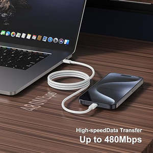 Cable USB C a Tipo C <span class=keywords><strong>de</strong></span> Carga Rápida PD <span class=keywords><strong>de</strong></span> 60W, Cable Trenzado para Cargador <span class=keywords><strong>de</strong></span> Teléfono Móvil para <span class=keywords><strong>iPhone</strong></span> 15/16, Android, <span class=keywords><strong>Samsung</strong></span>, Xiaomi - Product Image 6