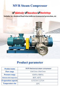 Compresseur à vapeur MVR à prix excellent avec moteur et roulement, lubrification sans huile, refroidissement par eau pour le traitement <span class=keywords><strong>de</strong></span> l'eau - Product Image 5