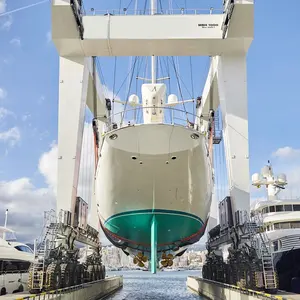 Elevador hidráulico para barco de 200 toneladas, guindaste para iate e barco, guindaste de elevação para viagens