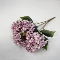 5 Tangkai Buket Hydrangea Buatan dari Sutra, Bunga Hydrangea Palsu Multi Warna untuk Dekorasi Pernikahan, Rumah, dan Pesta