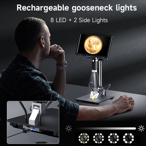 HD MI USB Lab <span class=keywords><strong>Microscope</strong></span> vidéo industriel numérique Caméra Téléphone Pixel Cadre d'origine CMOS 24MP Full HD 1080P Monoculaire MP4 JPG - Product Image 4