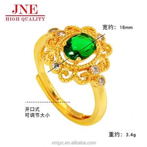 Anillo <span class=keywords><strong>de</strong></span> apertura valiente <span class=keywords><strong>de</strong></span> zafiro amarillo con microincrustaciones chapadas en oro <span class=keywords><strong>La</strong></span> joyería al por mayor <span class=keywords><strong>de</strong></span> las mujeres no se desvanece durante mucho tiempo - Product Image 5