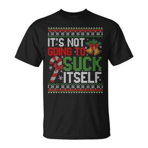 T-shirt de Noël pour couples, design festif « It's Not Going To Suck Itself » - Product Image 1