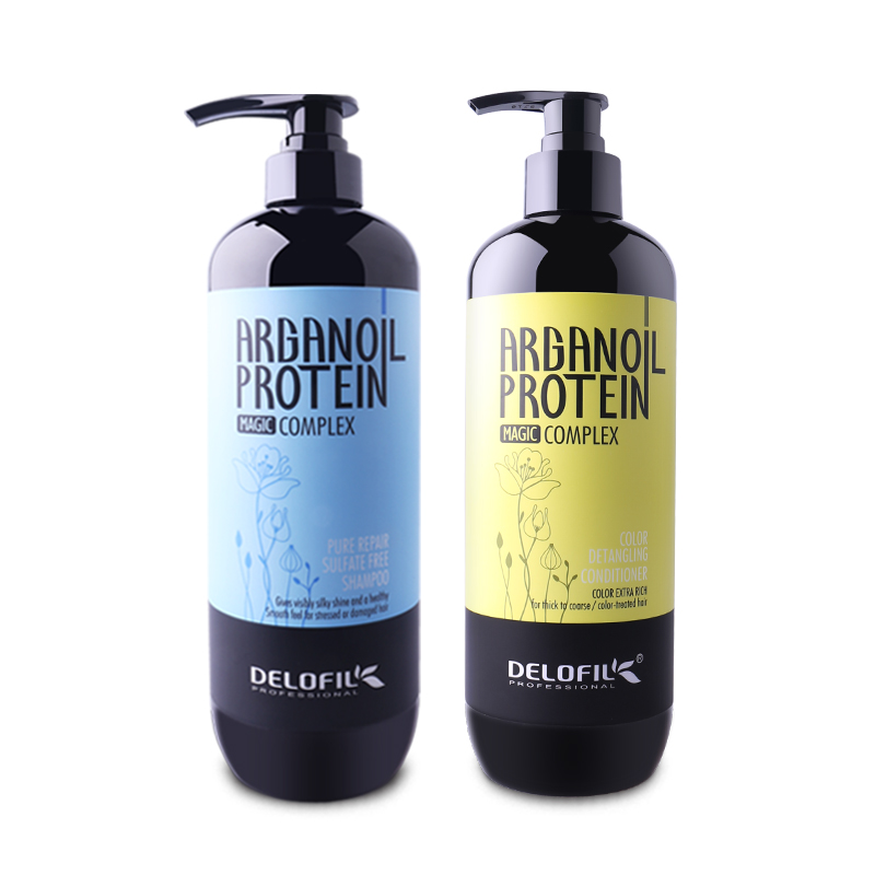 OEM частная марка без сульфата органическое аргановое масло питательный шампунь для волос и кондиционер для взрослых шампунь с кератином для ухода