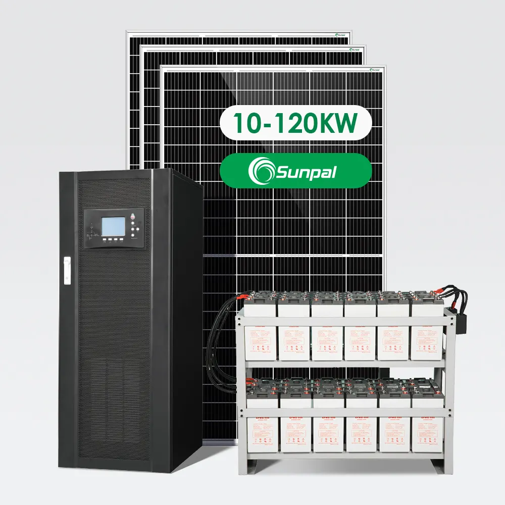 Sunpal-sistema de almacenamiento de energía Solar híbrido, comercial completo, sin red, 10KW, 15KW, 20KW, 25KW, 30KW