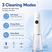 300ML Kabelloser IPX7 Wasserdichter Mundduschen-Irrigator Tragbarer Wiederaufladbarer 3-Modus Elektrischer Zahnreiniger Wasserflosser für Zähne