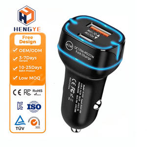 OEM 브랜드 CE FCC Rohs 인증 듀얼 포트 USB A 타입 C 43w 초고속 PD QC 3.0 휴대 전화 자동차 충전기 - Product Image 1