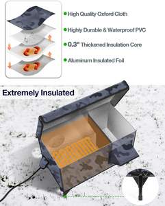 Maison pour chat d'extérieur, résistante aux intempéries, isolée, avec <span class=keywords><strong>porte</strong></span> d'évasion et fermeture magnétique pour toutes les saisons - Product Image 2