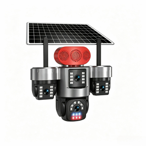 Cámara Solar de Bajo Consumo con 4 Lentes Reales AOV, Sirena y Altavoz, Triple PTZ, Visión Nocturna a Todo Color, Cámara de Seguridad Exterior, Aplicación Hieasy, Farm Mo - Product Image 1