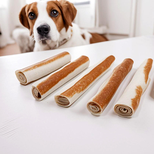 Pal's Delight Factory Venta al por mayor OEM ODM Perro Limpieza de dientes Golosinas 5 "Rollo de colágeno Pollo Varillas de ternera a base de carne Alta en proteínas - Product Image 2